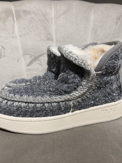 Mou - Eskimo sneaker lurex tweed - letter logo - MU.FW741009K/TKGRE - Tweed kadai grey 17