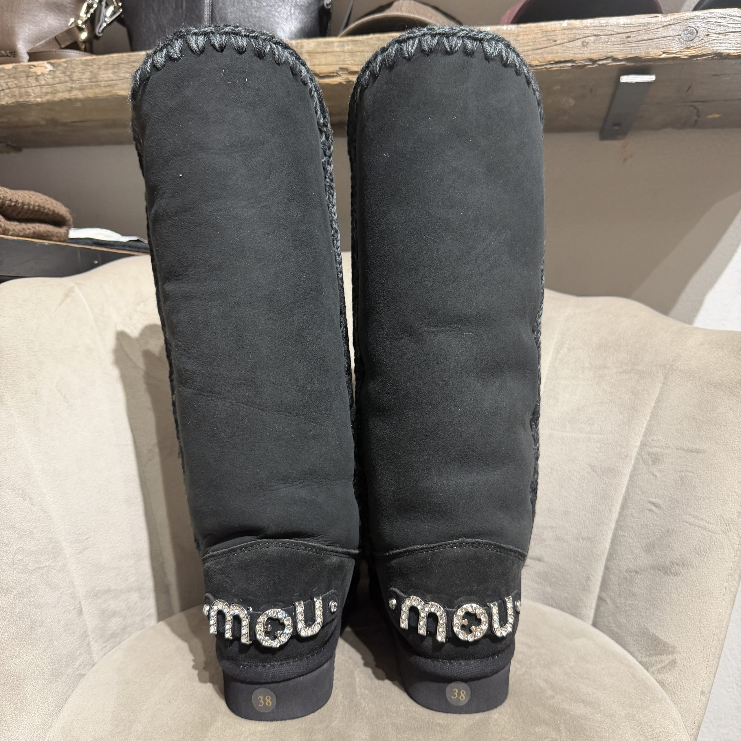 Mou - Eskimo 40 Rhinestone logo - MU.FW101052A/BKBK - Black/black - immagine 3
