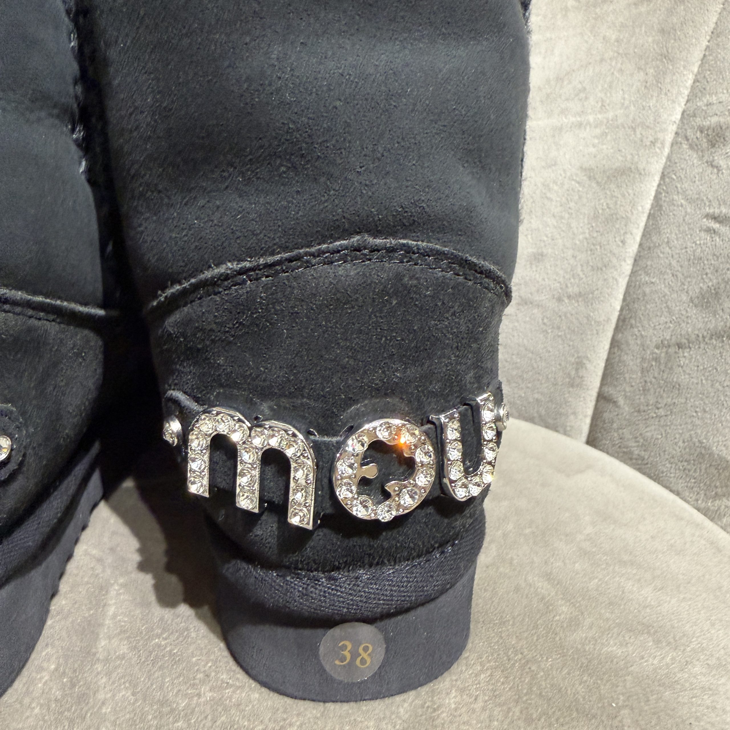 Mou - Eskimo 40 Rhinestone logo - MU.FW101052A/BKBK - Black/black - immagine 4