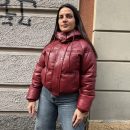 Gaelle Paris - Piumino in ecopelle con personalizzazione logo lato cuore - GAABW11353 - Vino