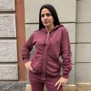 Hinnominate - Felpa cappuccio full zip con parti al rovescio - HMABW03109 - Bordeaux