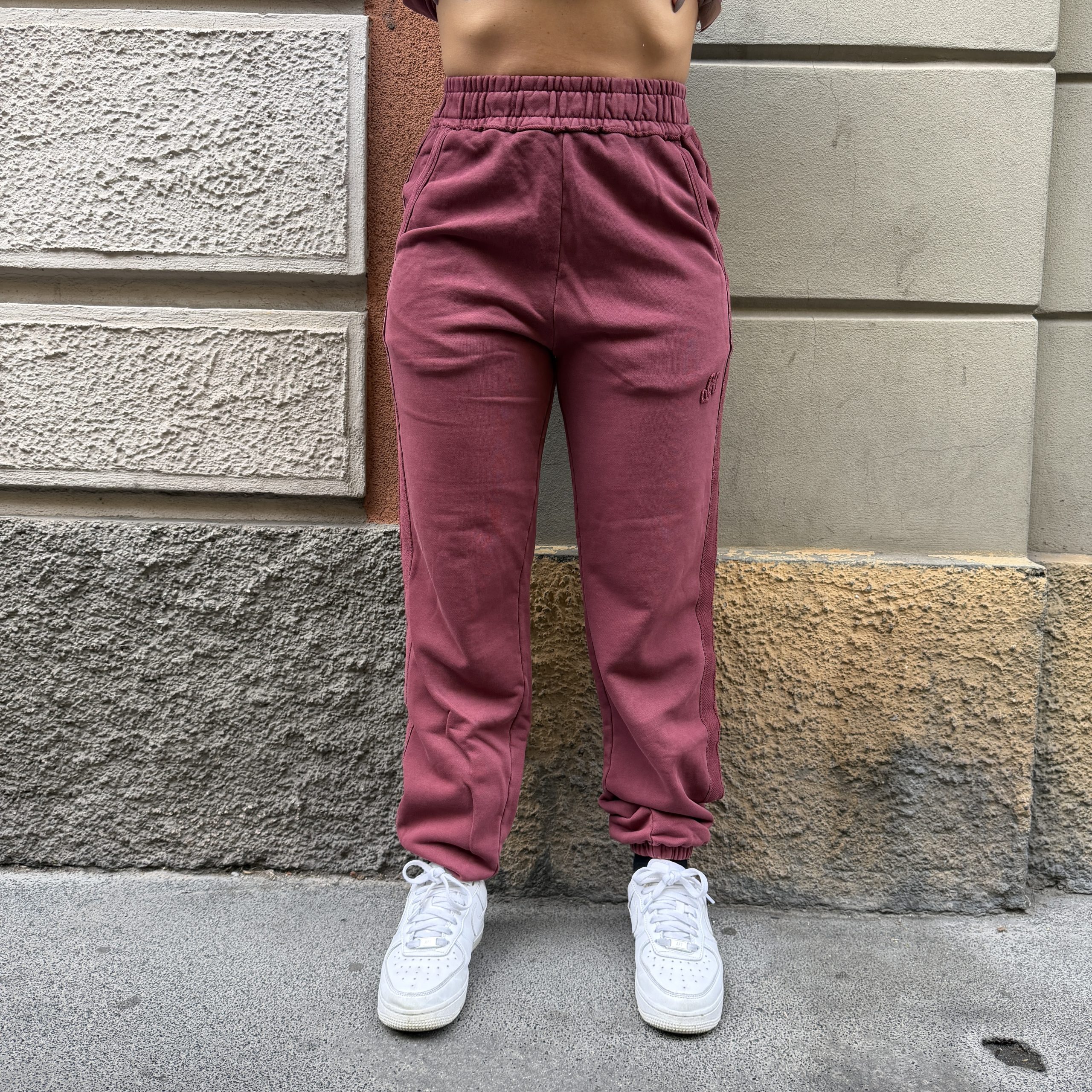 Hinnominate - Pantalone basico tinto con parti al rovescio - HMABW03111 - Bordeaux
