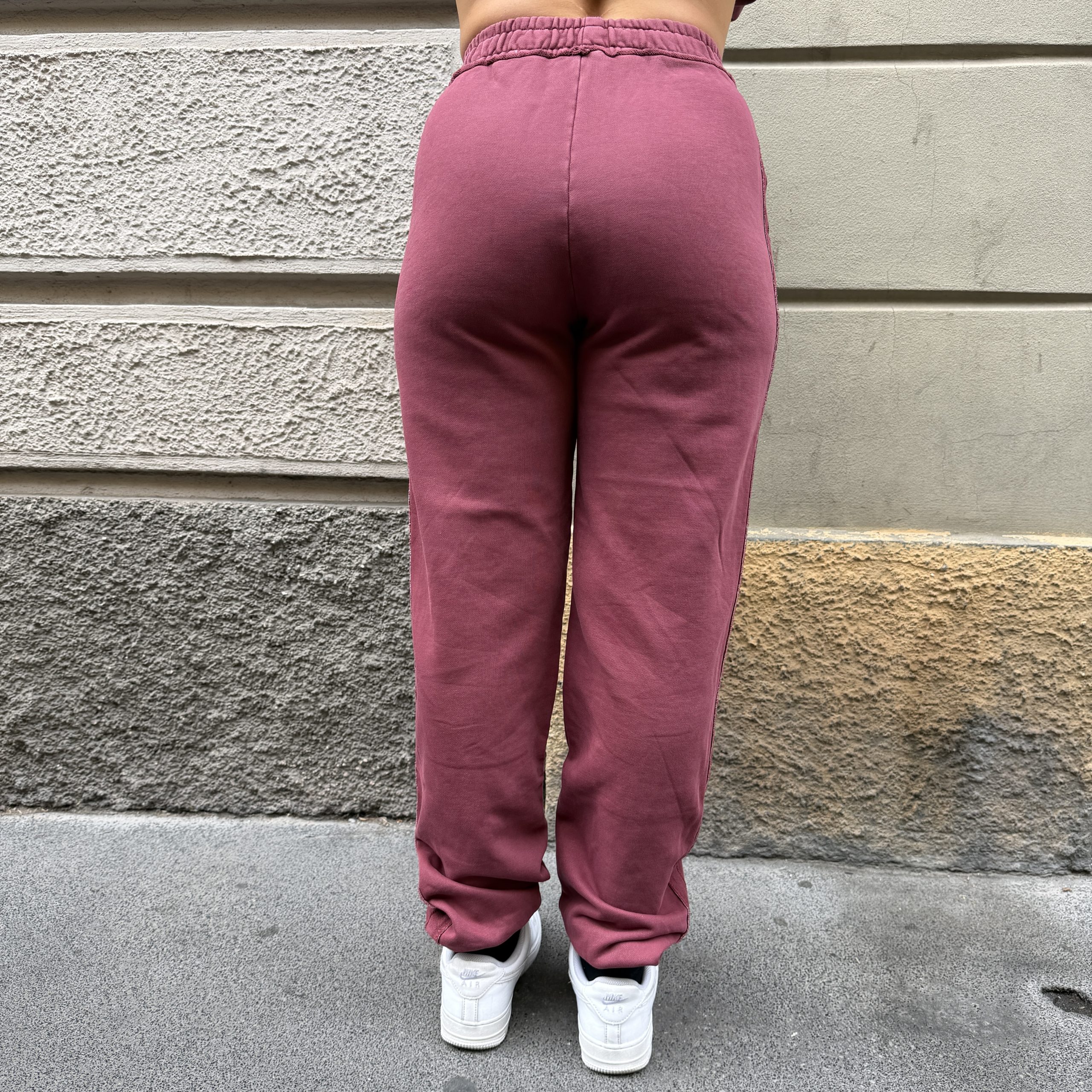 Hinnominate - Pantalone basico tinto con parti al rovescio - HMABW03111 - Bordeaux - immagine 3